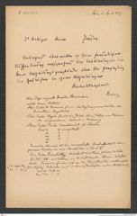 k.k. naturhistorisches Hofmuseum, Intendanzakten 1885-1896 (Hauer), Aktenzahl Z.132/1887, Seite 1
